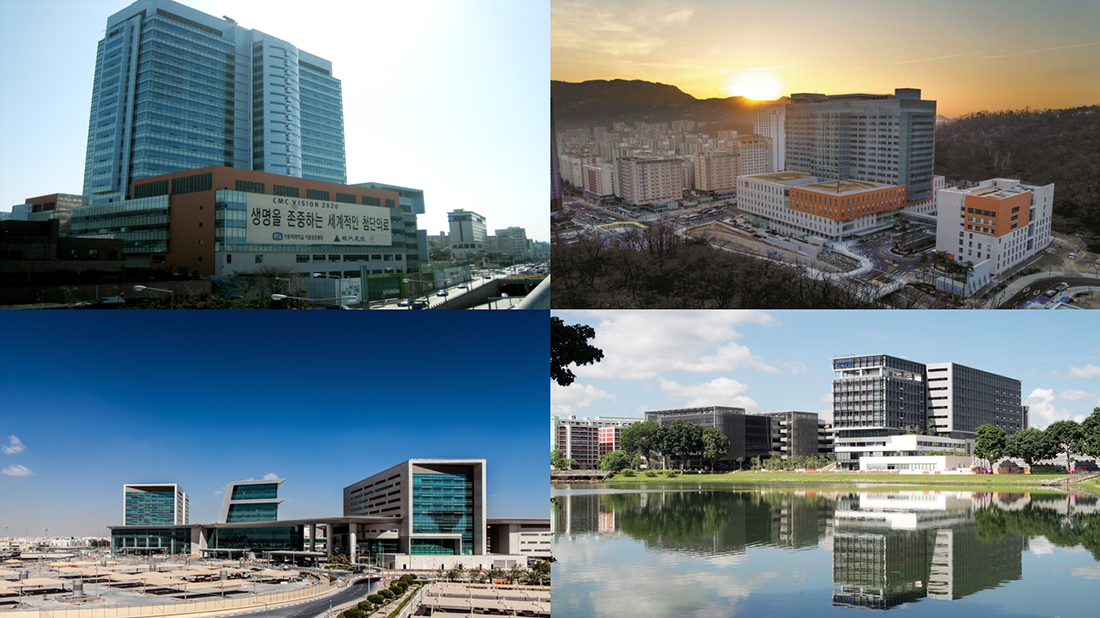 현대건설 주요실적 (좌측 상단부터 시계 방향으로) 가톨릭대학교 서울성모병원, 은평성모병원, 카타르 하마드 메디컬시티, 가톨릭대학교 서울성모병원 현대건설 주요실적 (좌측 상단부터 시계 방향으로) 가톨릭대학교 서울성모병원, 은평성모병원, 카타르 하마드 메디컬시티, 가톨릭대학교 서울성모병원